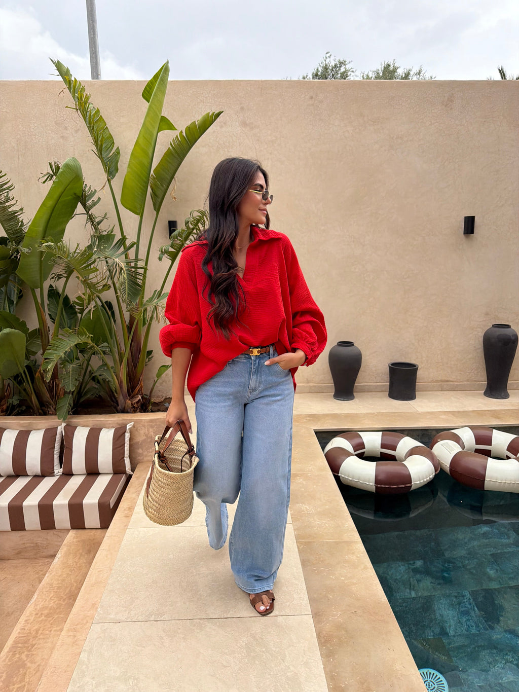 Blouse GAZE rouge