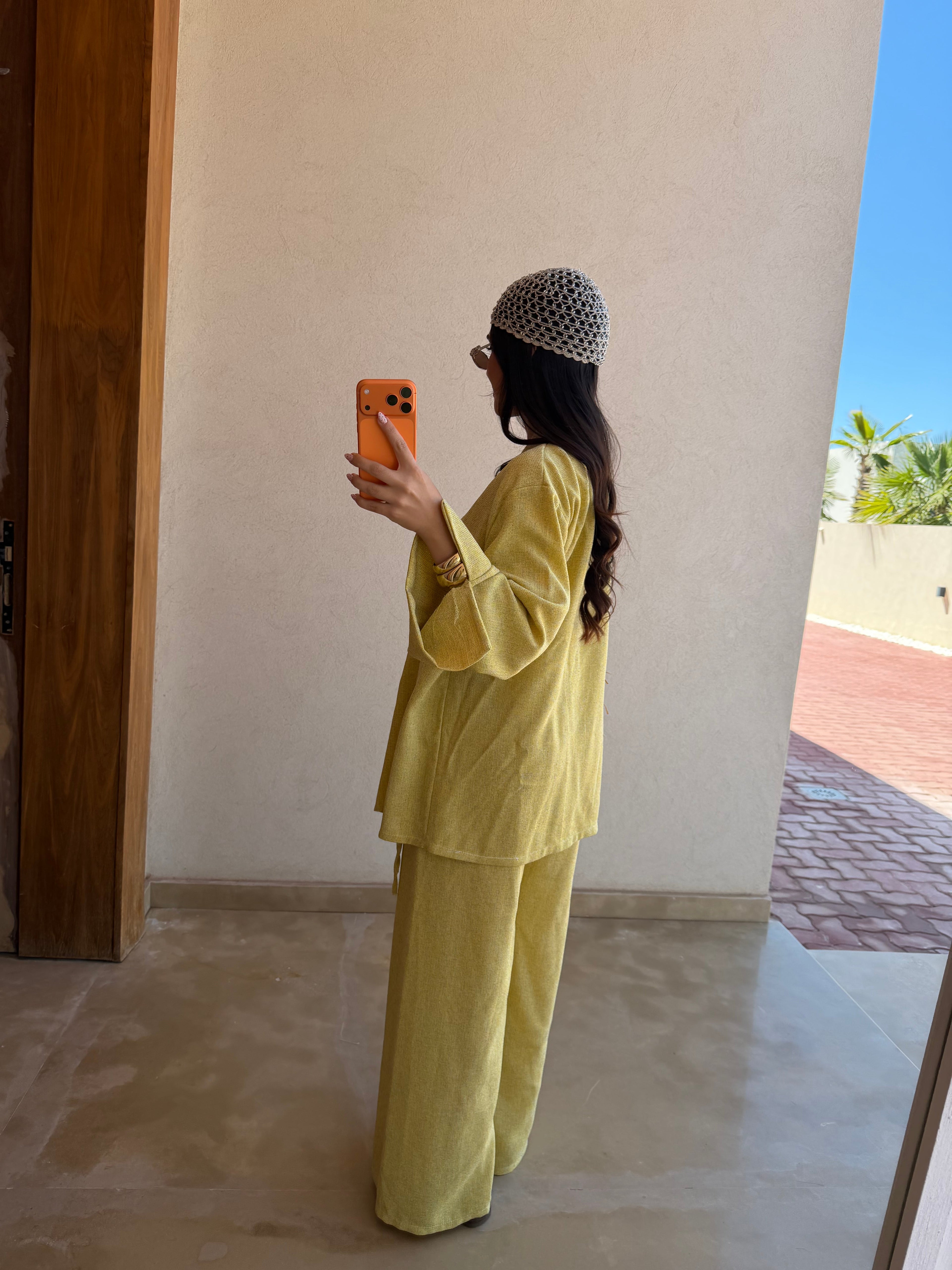 Ensemble JESSY noué jaune