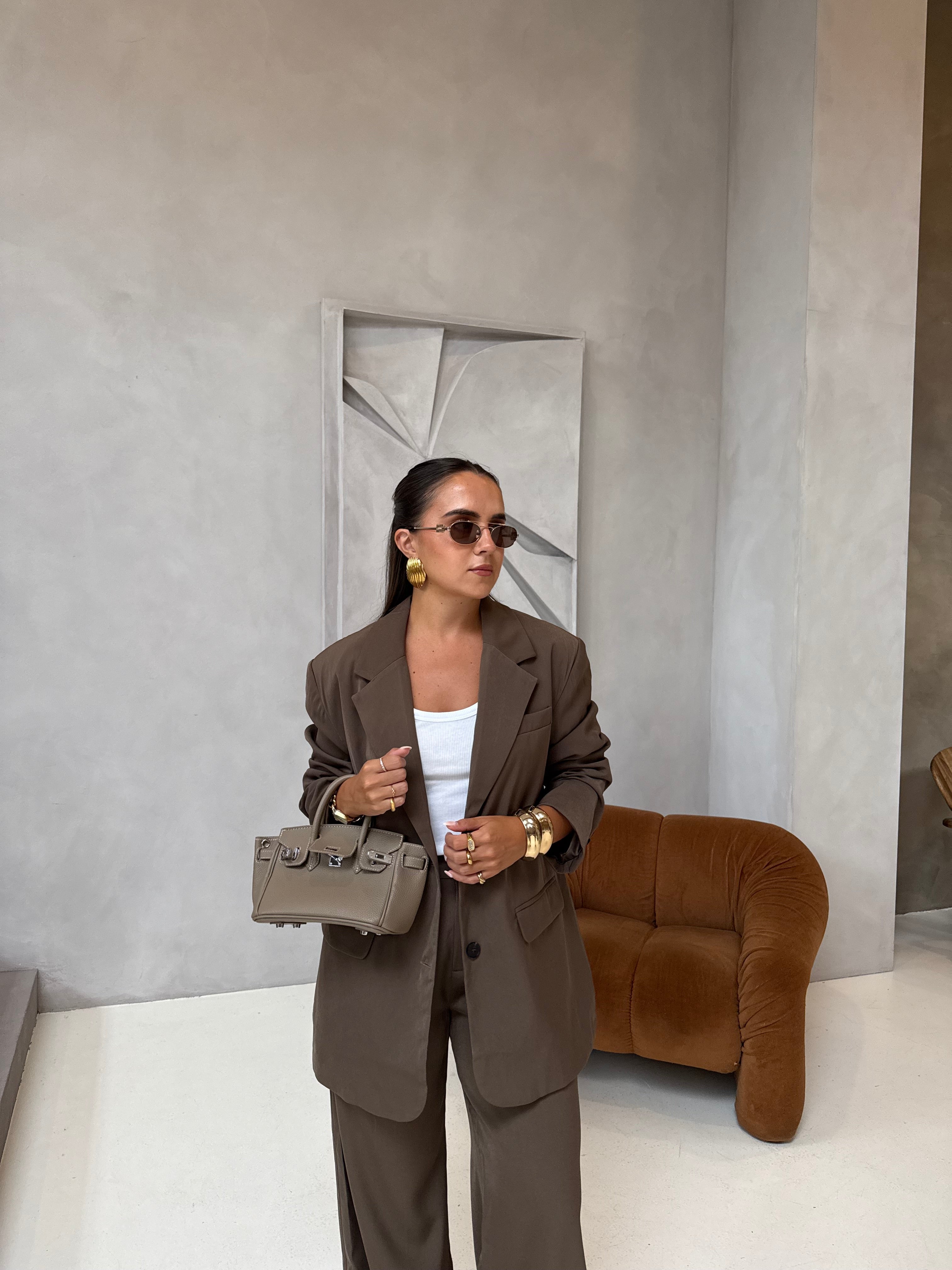 Blazer fluide taupe (11175)