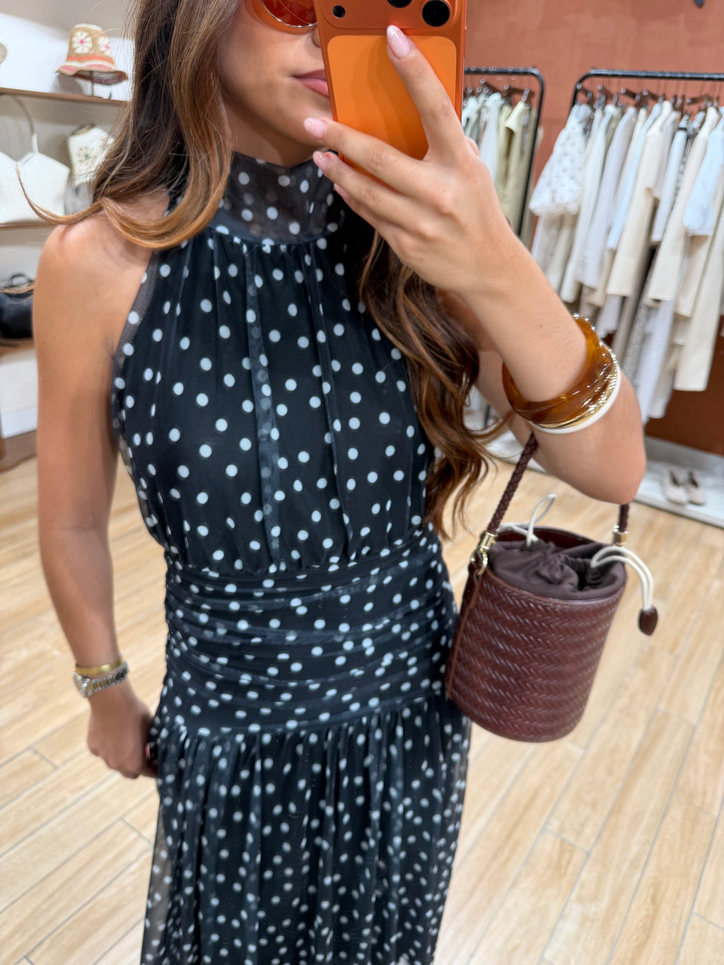 Robe SHANI pois noire
