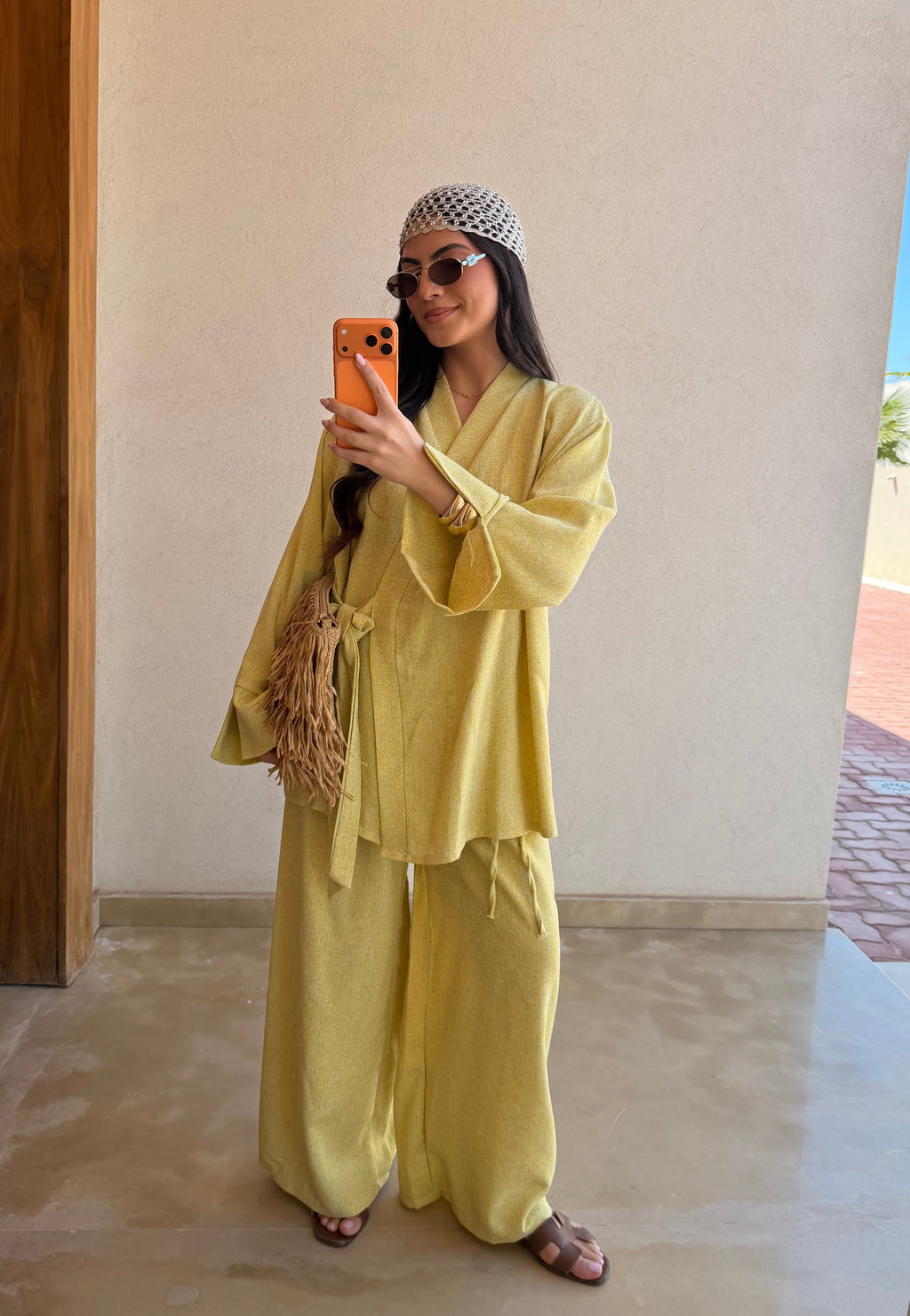 Ensemble JESSY noué jaune