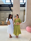 Robe SINAYA longue en lin blanche