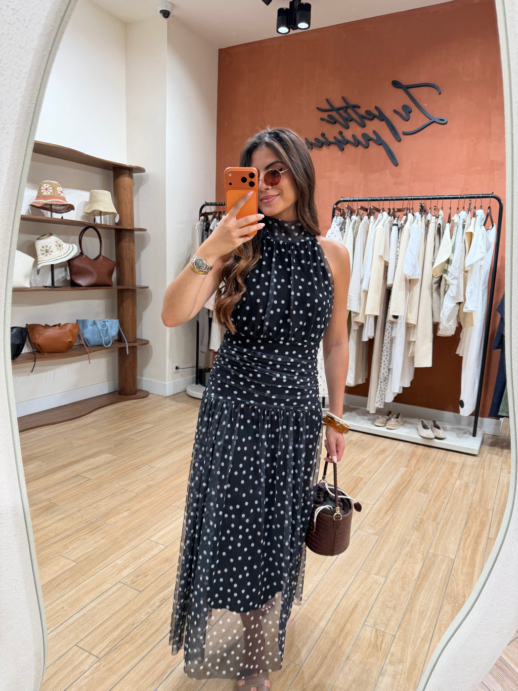 Robe SHANI pois noire