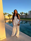 Pantalon LINA satiné blanc (L2122)