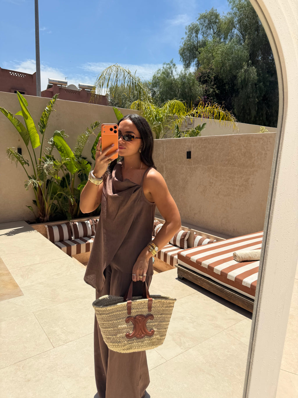 Ensemble PERLE marron  (26CY632)