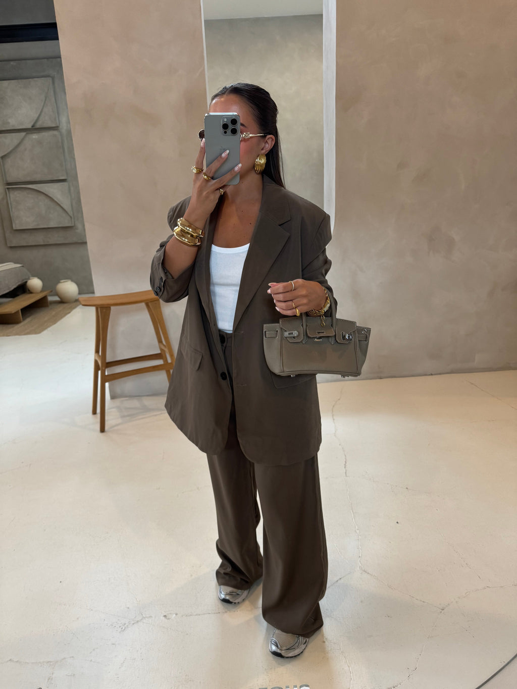 Blazer fluide taupe (11175)