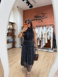 Robe SHANI pois noire