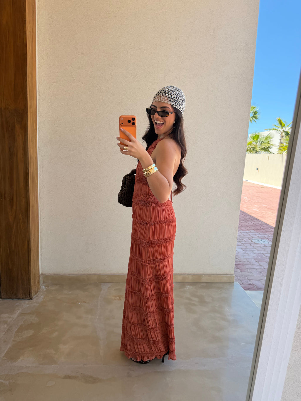 Robe dos nue rouille (2111)