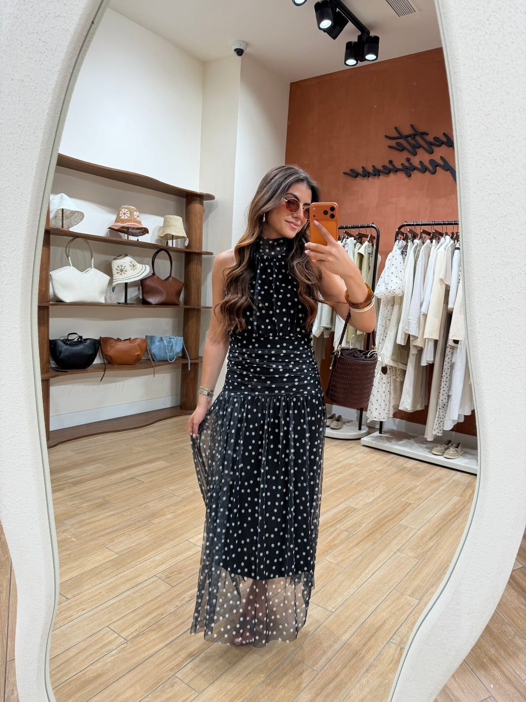 Robe SHANI pois noire