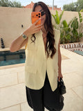 Blazer HELY sans manche jaune