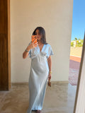 Robe longue SANDY bleue ciel